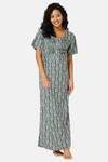 Naiduhall Cotton Full Length Nightdress - Light Green — thumbnail 1